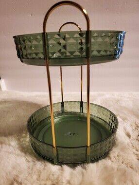 New 2-Tier 360° Rotating Lazy Susan  Makeup & Perfume Organizer